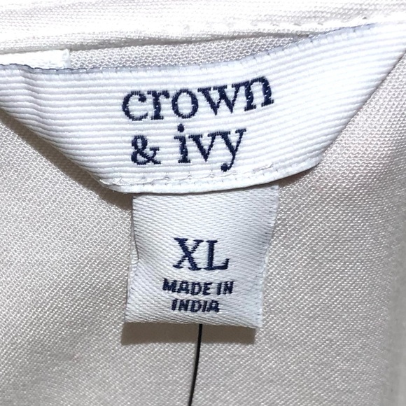 NWT Crown & Ivy White Ruffle Detail Dressy Summer Sundress. Size XL - Picture 8 of 9